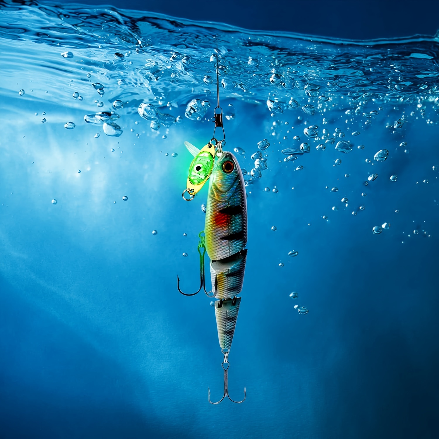 Led Fish Attracting Light Underwater Flash Light Bionic Fish - Temu