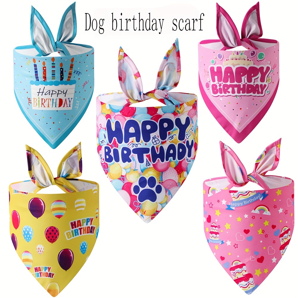 Spruce Up Your Pooch's Look: Dog Hat Bandana Set For Pet Birthday ...