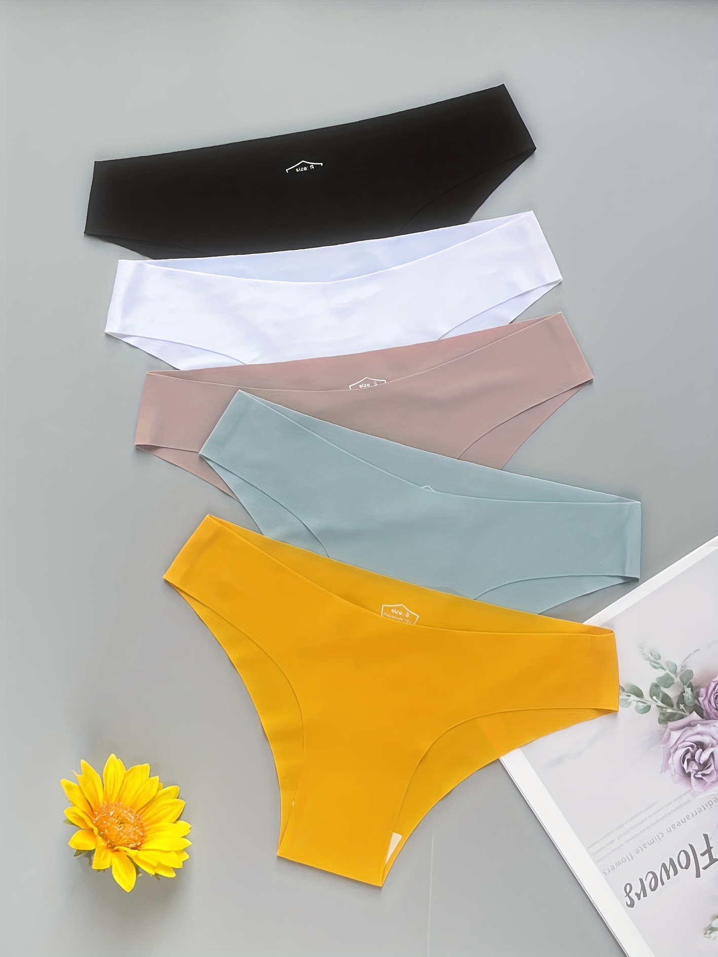 4pcs Colorblock Briefs, Comfy & Breathable Stretchy Intimates Panties,  Women's Lingerie & Underwear