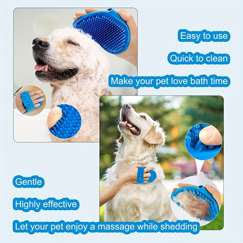 3PCS Dog Bath Brush, Dog Shampoo brush, Dog Scrubber for Bath, Pet-Dog  Bath Massage Brush Scrubber