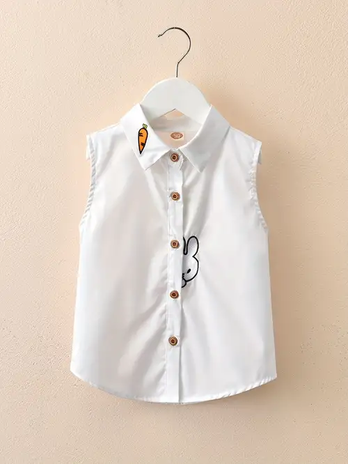 Sleeveless Shirt For Girls - Temu