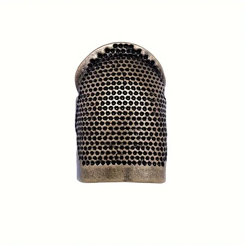1pc Sewing Thimble Finger Protector, Retro Copper Fingertip Thimbles  Adjustable Finger Metal Shield Protector Pin For Sewing Craft Accessories  DIY Sew