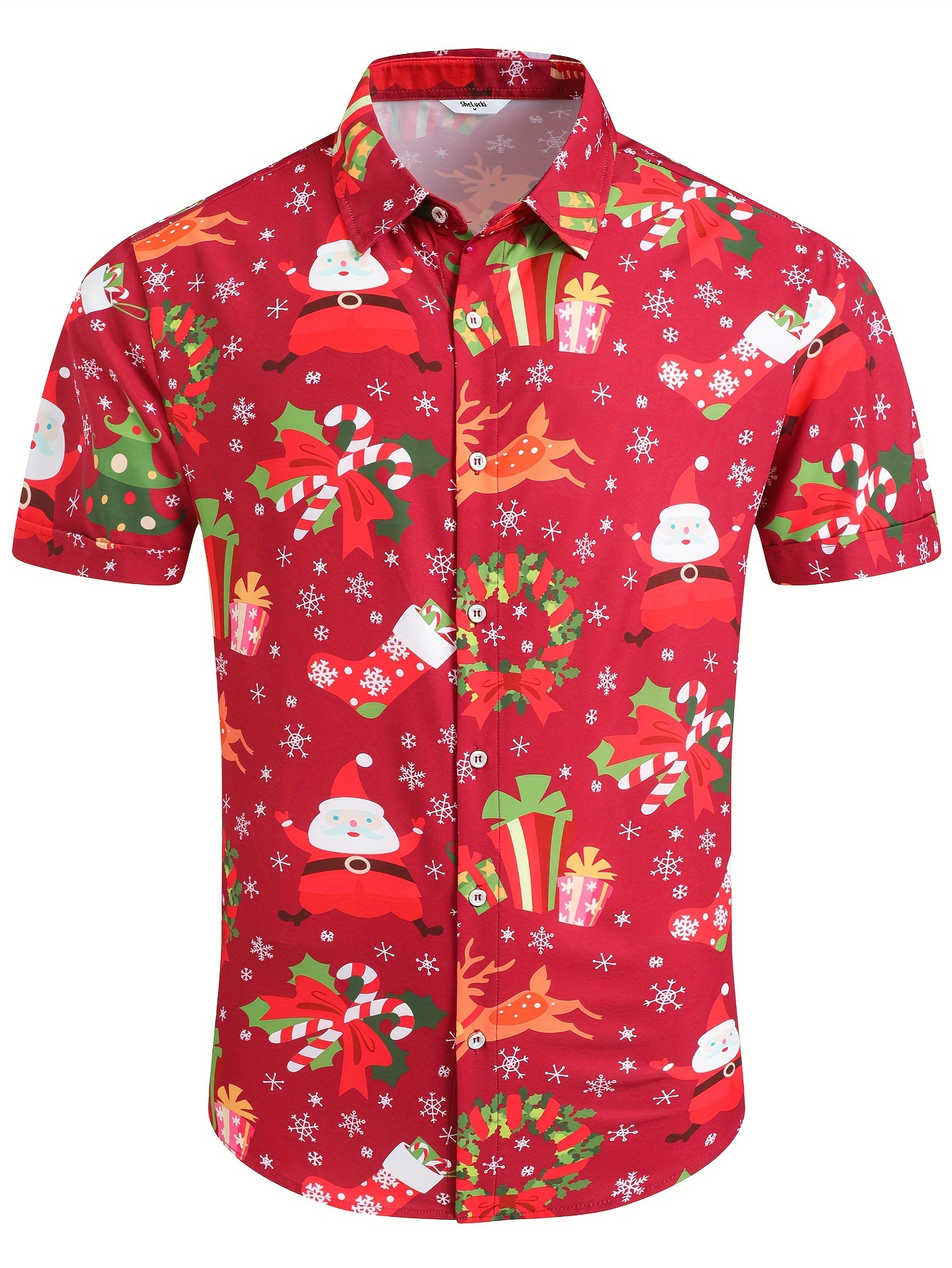 mens holiday short sleeve shirts