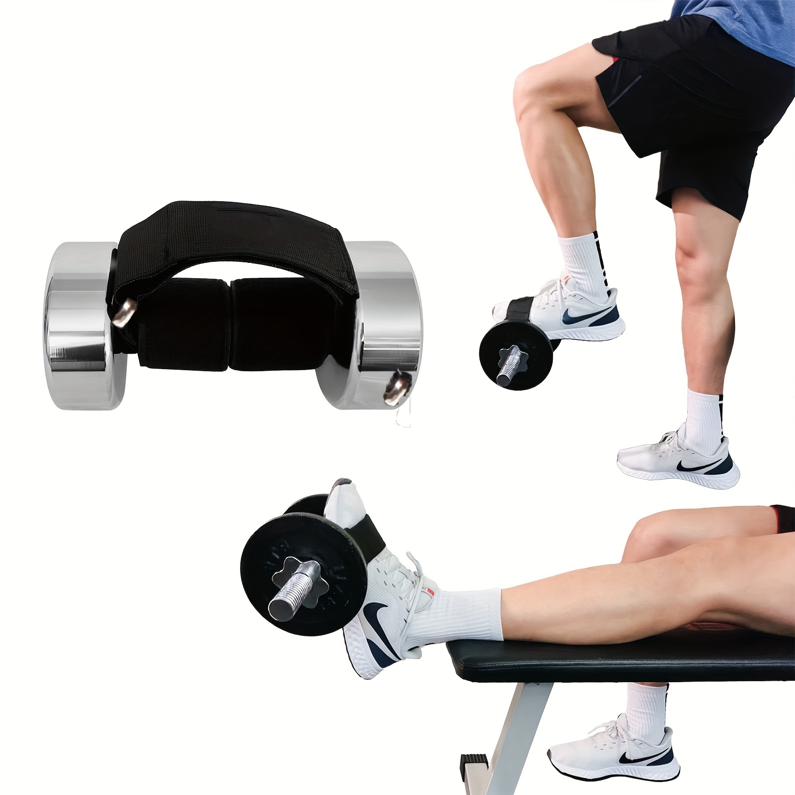 1Pair Dumbbell Ankle Strap Adjustable Ankle Weights for Glute Leg Workouts  Cable Machine Attachments Gym Home Exercise Equipment