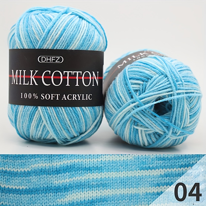 Milk Cotton Yarn For Hand 4ply Knitting Wool Knit Yarn - Temu