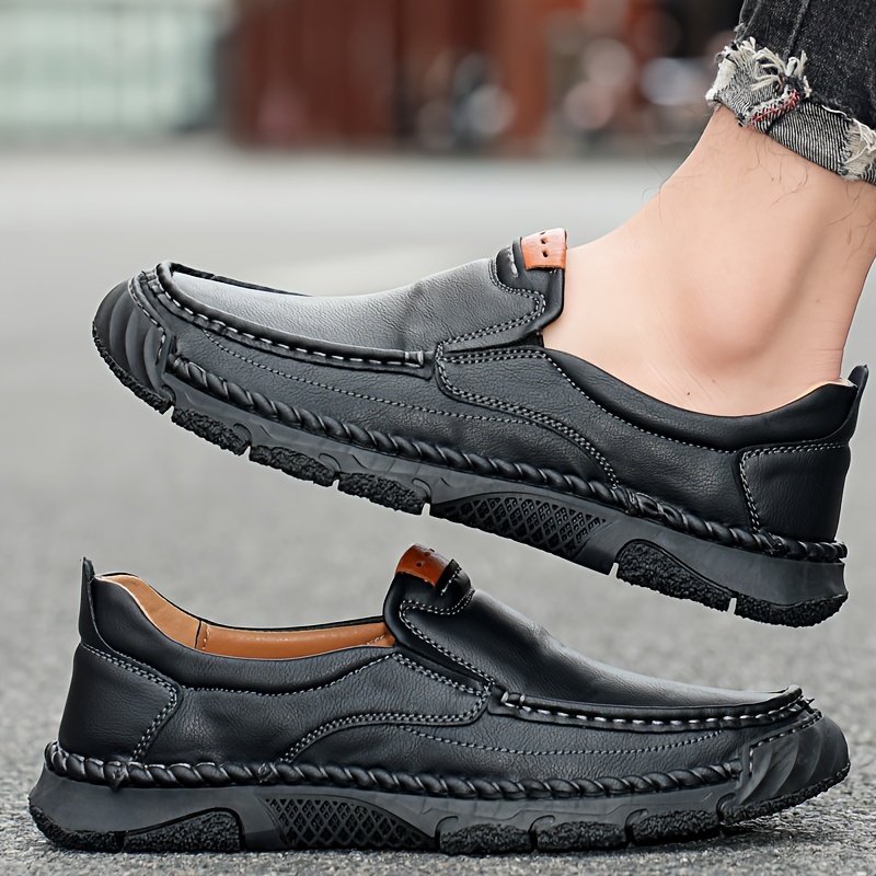 Men Microfiber Breathable Comfy Bottom Slip on Driving Casual Leather  Loafers Shoes