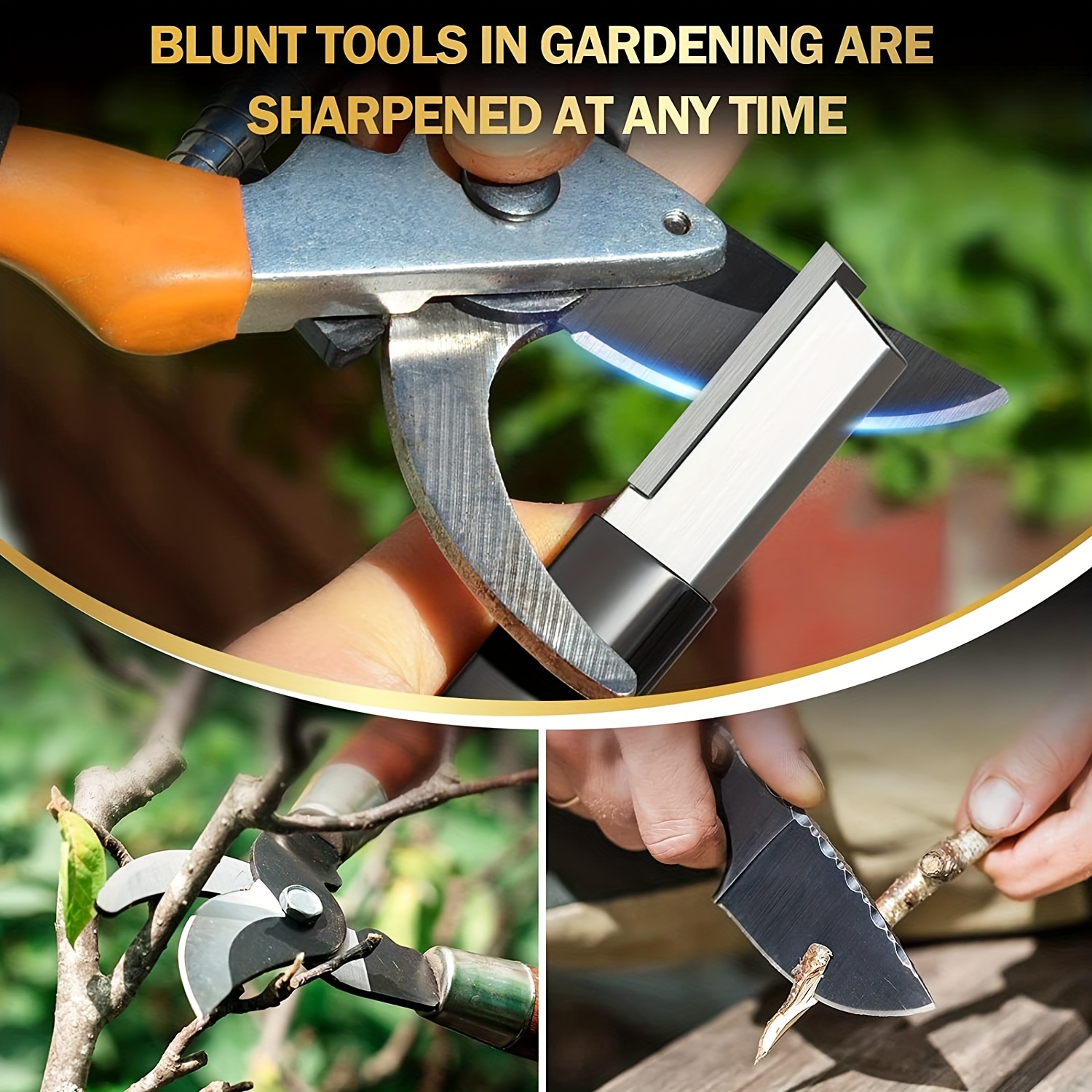 How to Sharpen Pruner Blades with a Carbide Sharpener - Gardening