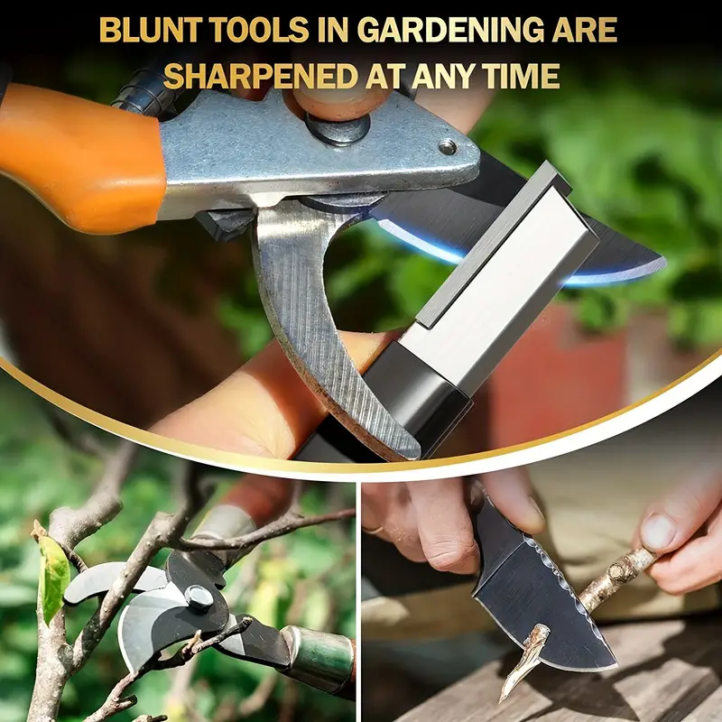 1Pcs Garden Tool Blade Sharpener Tungsten Steel Pocket Speedy Sharp Knife  Shear Sharpener For Pruners Garden Shears Scissors - AliExpress