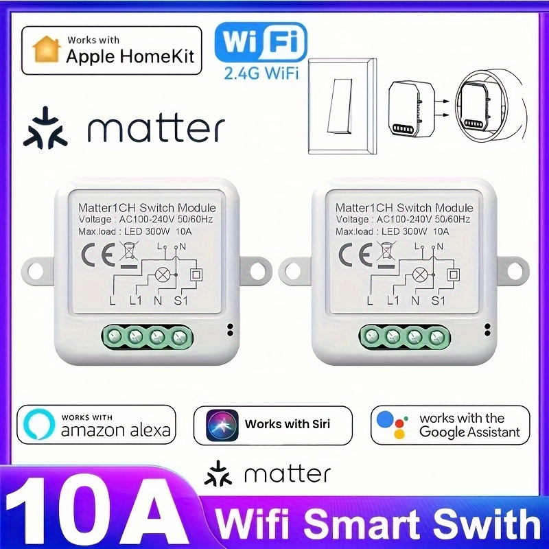 Tuya Wifi Smart Switch 10A - Módulo interruptor inteligente Wifi oculto