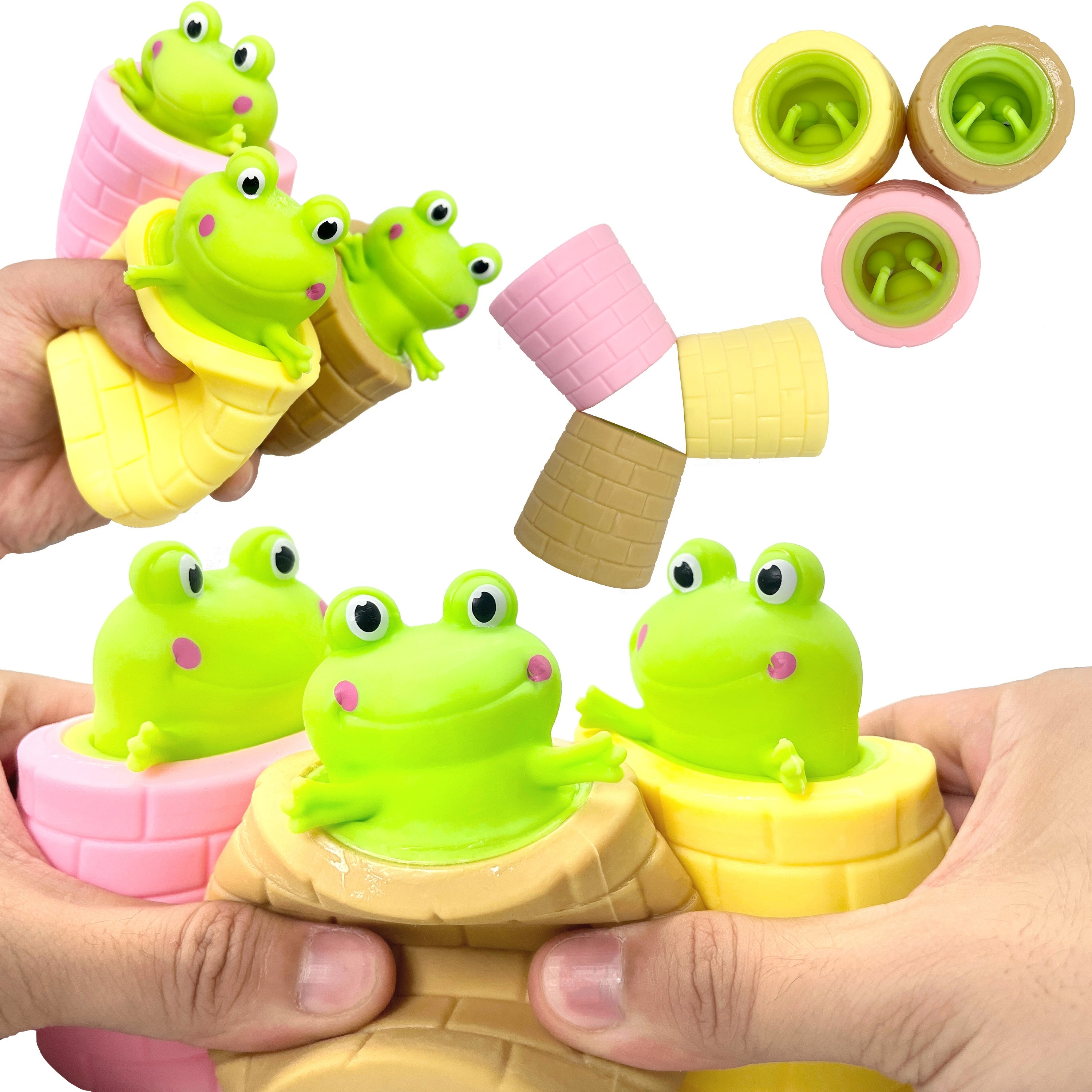 Realistic Frog Squeeze Toy Durable Easy Leak Elastic Animal - Temu