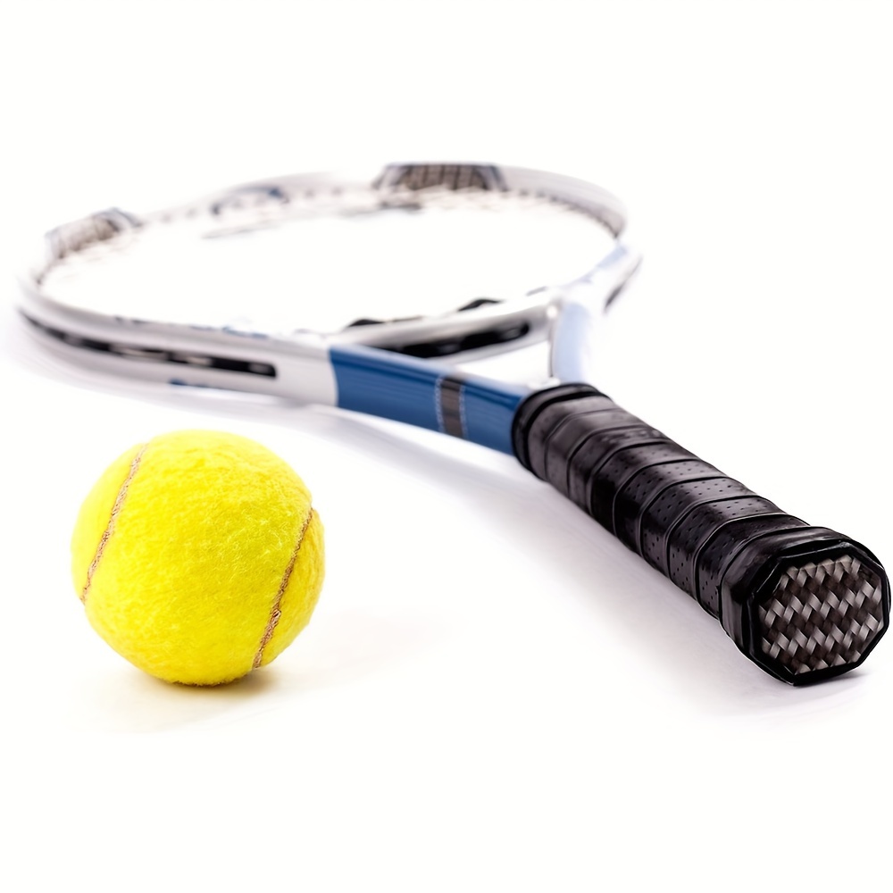 Poignées de raquette de tennis Bande de poignée de raquette de tennis  Anneau en caoutchouc avec surgrip absorbant de tennis de badminton  antidérapant en place, noir