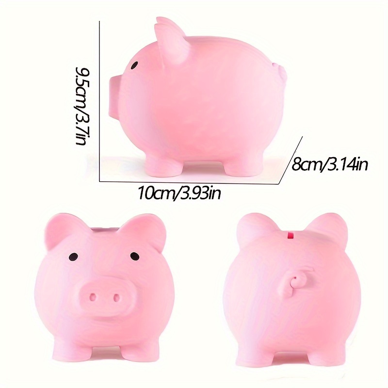 1pc Cute Plastic Pig Money Bank Unbreakable Coin Saving Bank