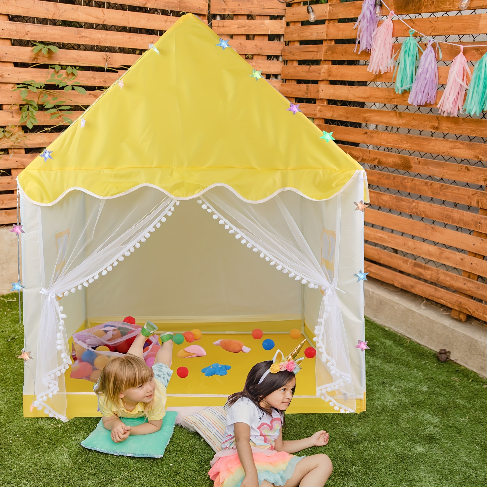 Tente de Jeu Jardin Jeu Maison sur Lit Démontable pour Enfant