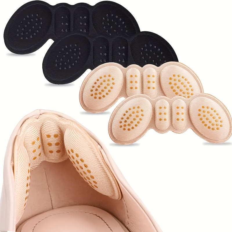

4pcs Heel Pads For Shoes That Are Too Big Heel Inserts For Women Anti-slip Heel Grips Liner Cushions Inserts For Women Men Shoe Heel Inserts Prevent Rubbing Blisters Heel Slipping Black