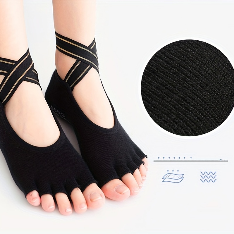 Grip enhancing Toeless Yoga Socks Pilates Barre Ballet - Temu