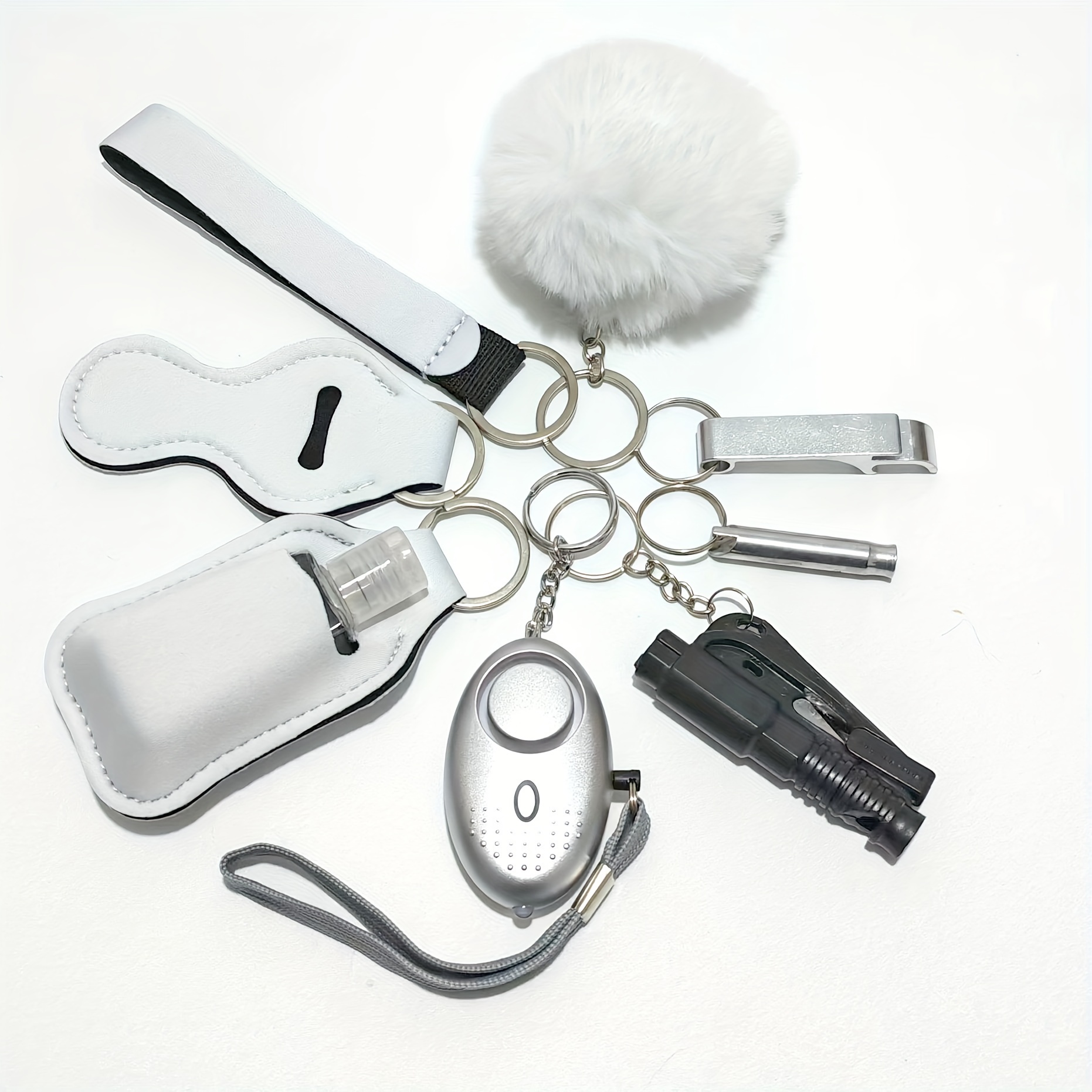 Safety Keychain Full Set Self Defense Security Keychain Set - Temu