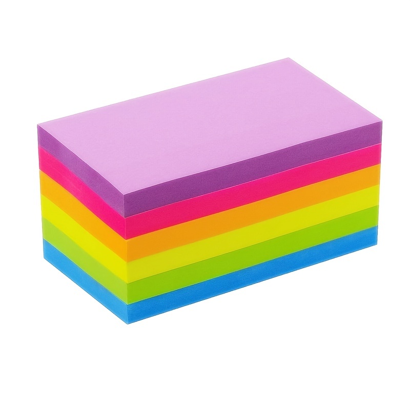 super sticky notes 3x5in 6 pads bright colors strong   post suitable for school home   removal 74 sheets pad