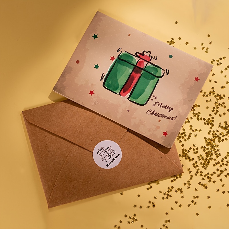 Boîte enveloppe décorée pour Noël