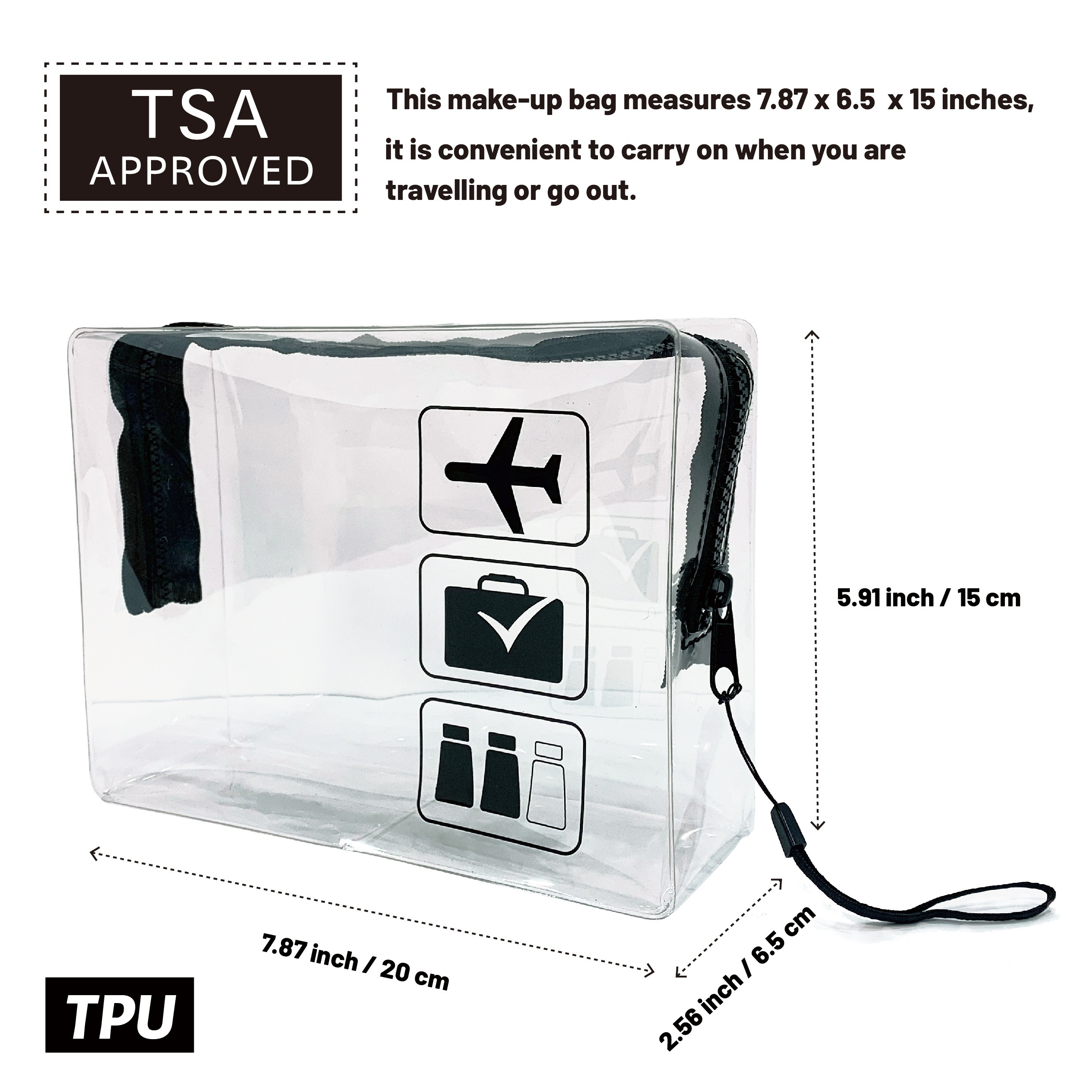 

Transparent Travel Storage Wash Bag, Casual Versatile Multi Functional For Outdoor Travel