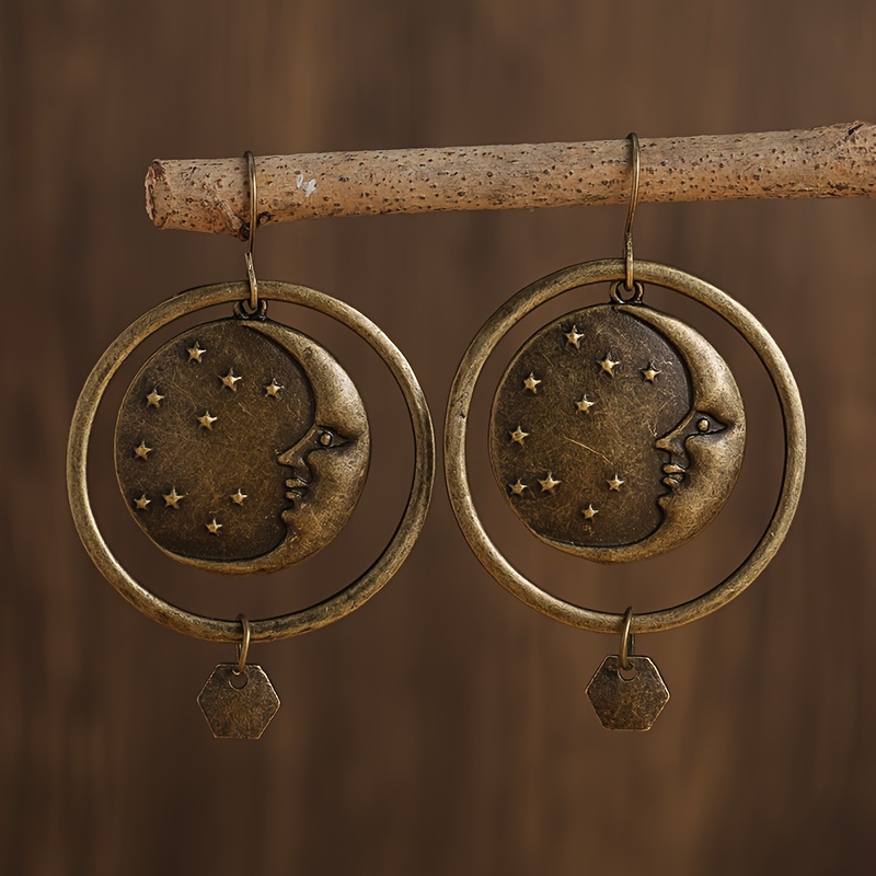 Boucles d'oreilles tressage vintage en perles cuivre et plaqué or, Sty