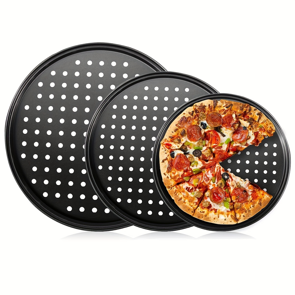 Teglia professionale rotonda per pizza griglia per barbecue rete  antiaderente (12 pollici)