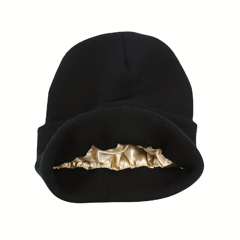 Chapeaux d'Hiver Doublés de Satin pour Femmes Bonnet de Soie Doublé de Soie  Bonnet Épais et Épais Chapeau Chaud Doux pour Hommes 