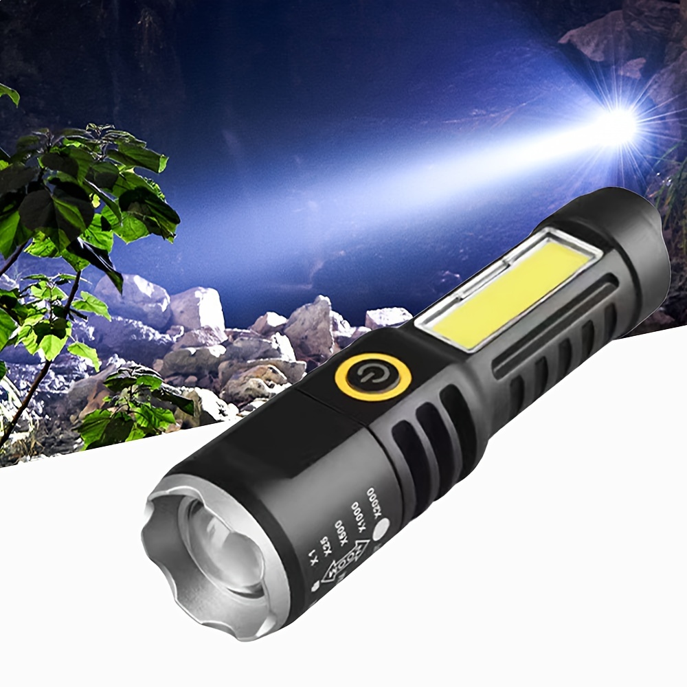 XHP50 - Linternas LED recargables de alto lúmenes, linterna táctica súper  brillante de 9000 lúmenes XHP50, 5 modos, potentes linternas de mano con
