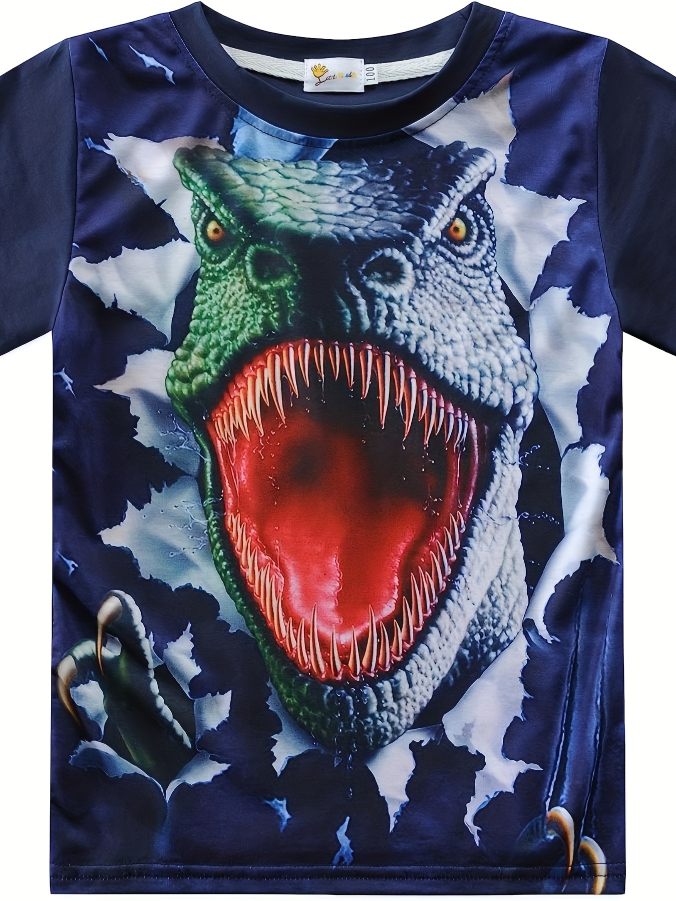Boys' Shark Graphic T Shirt Active Stretch Short Sleeve Tee
