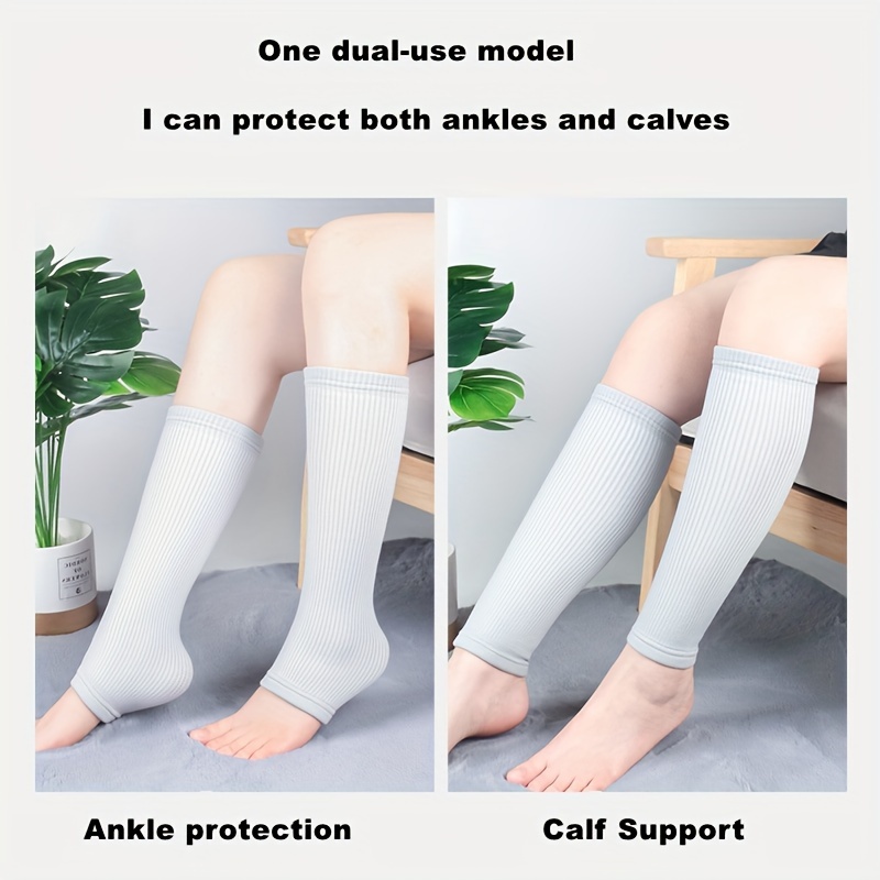 2 Pairs Calf Compression Sleeves For Women,footless Compression