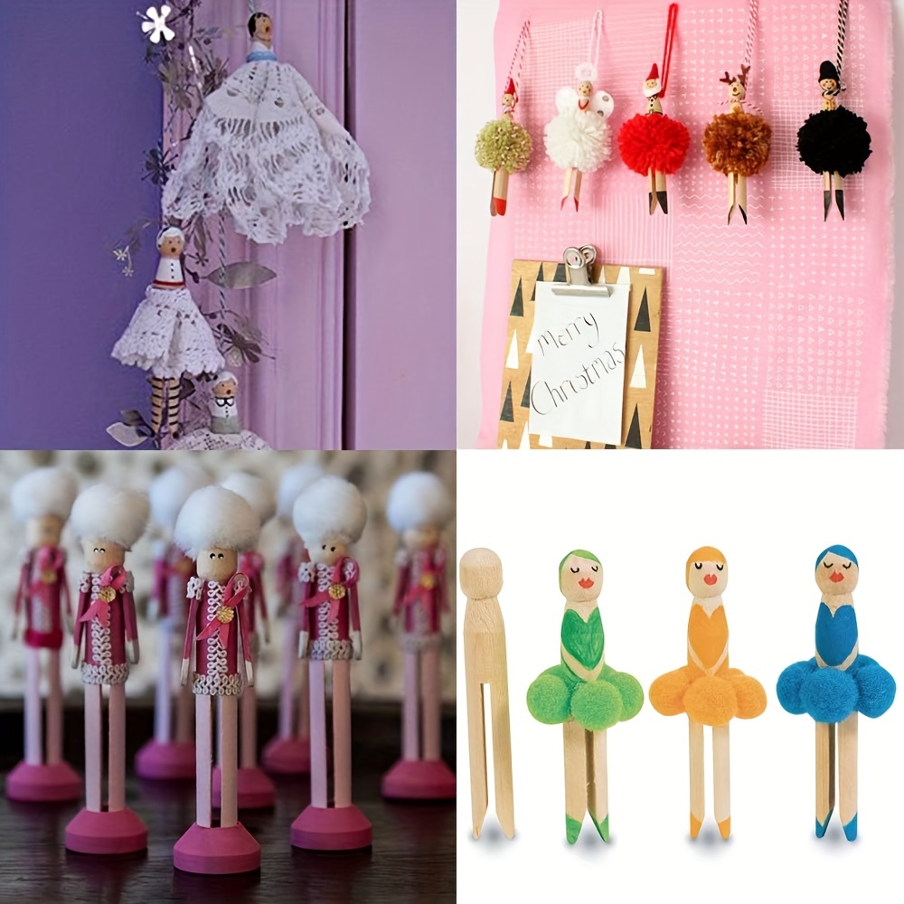 DIY Clothespin Doll - 30 Wooden Dolls - Wooden Clothespins Dolls
