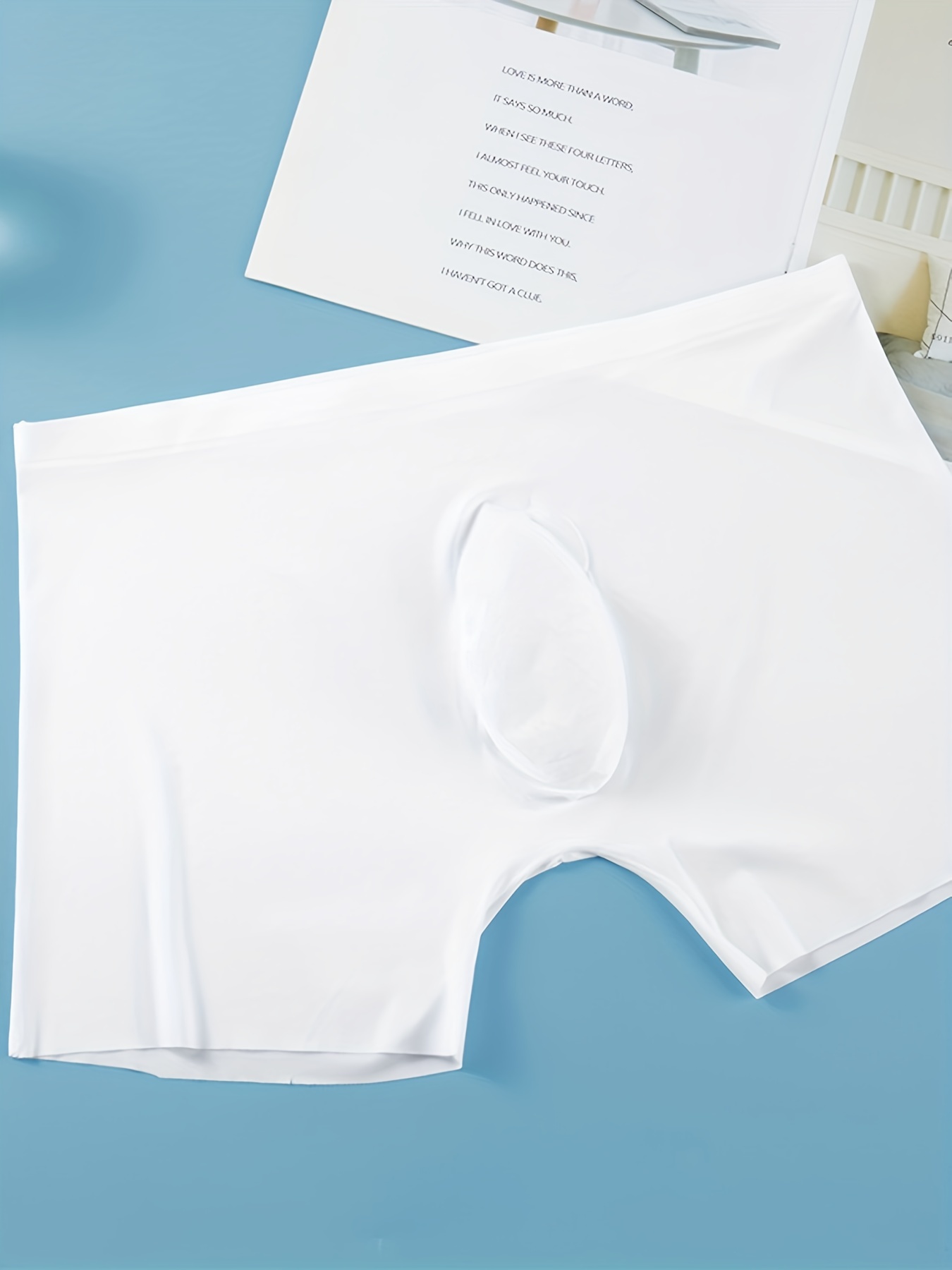 Plain Cotton Stretch Boxers in White