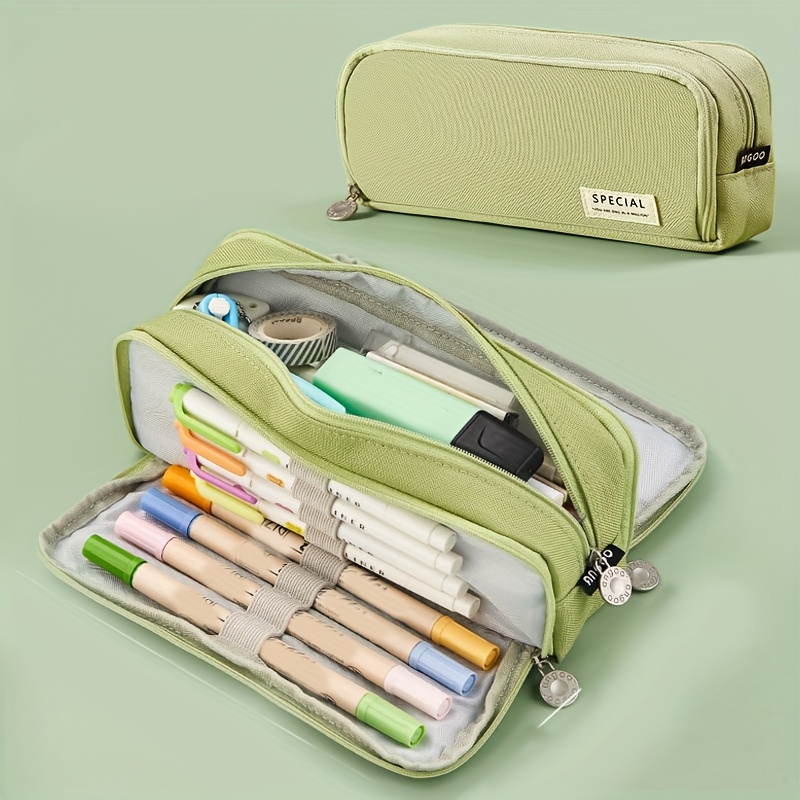 Simple Student Stationery Box Pencil Bag Large Capacity - Temu