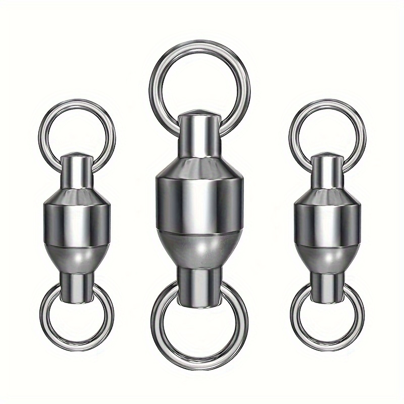 50-100pcs/box Stainless Steel Hook Fast Clip Lock Snap Swivel Solid Rings  0#-4# Safety Snaps Fishing Hook Connector Hook Tool Easy to Use, Swivels 
