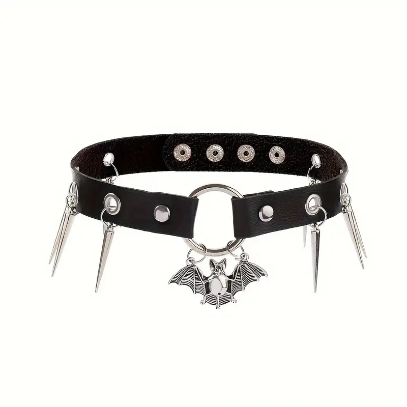 Black Spike Choker Belt Collar Women Pu Leather Goth Choker Necklace  Chocker Gothic Jewelry