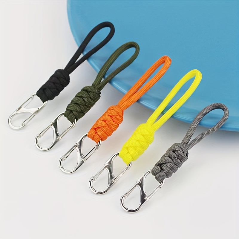 1pc Quick Release Anti Lost Keychain Ring Mini Braided Paracord