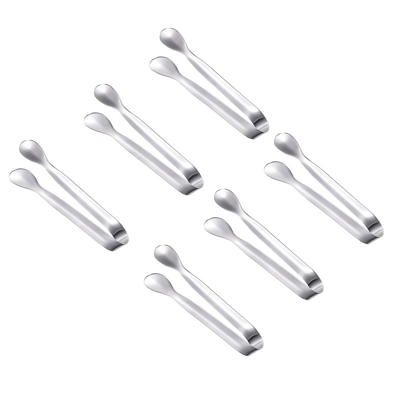 Stainless Steel Ice Cube Tongs, Ice Bucket Ice Cube Mini Serving Tongs for  Cocktails Whiskeys, Ice Bucket, Ice Sugar Cubes, Kitchen/Appetizers Tongs