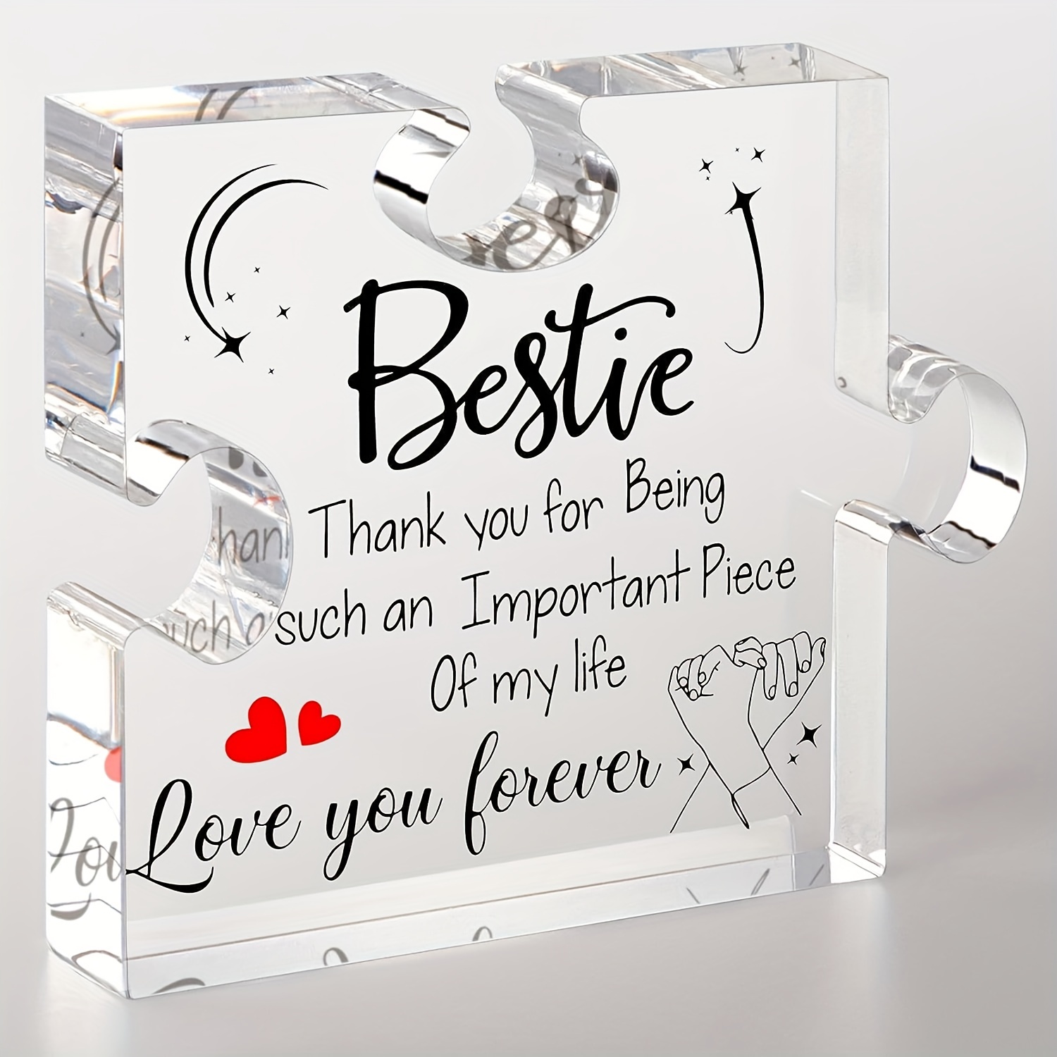 Friendship Gifts - Acrylic Block Puzzle Friendship Gift for Her - Long  Distance Relationship Gifts, Bestie Gifts