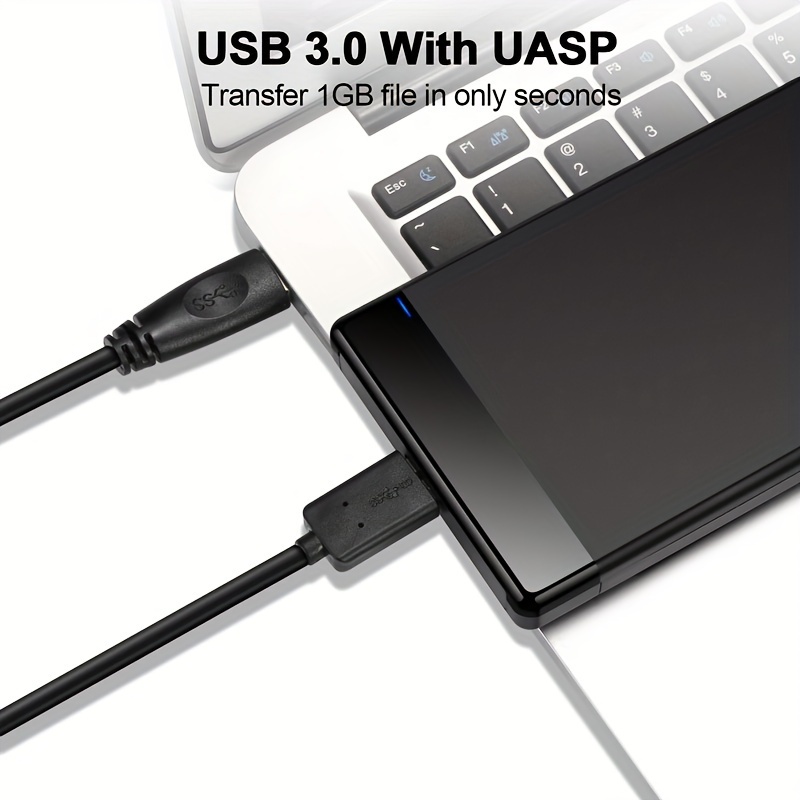 2.5 Inch SATA To USB 3.0 External Hard Drive Enclosure Optimized For SSD &  HDD 9.5mm 7mm, Support UASP SATA III