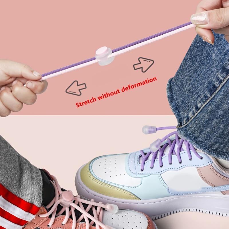 No Tie Elastic Shoelaces Stretch Tieless With Magnetic Flat Shoe Laces One  Size Fits All for Kids and Adults Shoe Shoelace 1Pair - AliExpress