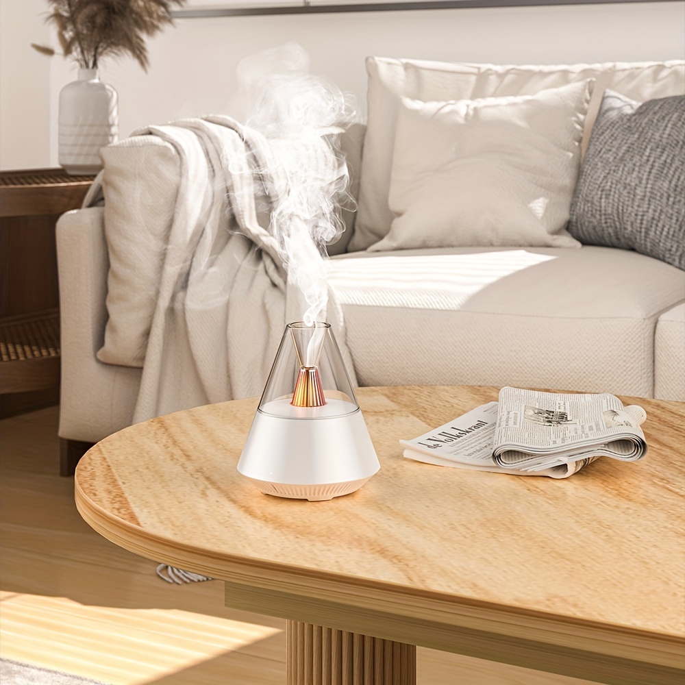 1pc volcanic shape humidifier volcanic atmosphere lamp essential oil aromatherapy machine ultrasonic atomization home bedroom office desk humidifier diffuser cute aesthetic stuff weird stuff cool stuff home decor best gift details 2