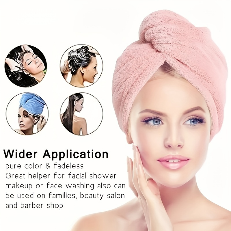 Acheter Bonnet pour cheveux secs super absorbant en velours corail, bonnet  de douche aux fruits, serviette pour cheveux secs épaissie, guimpe