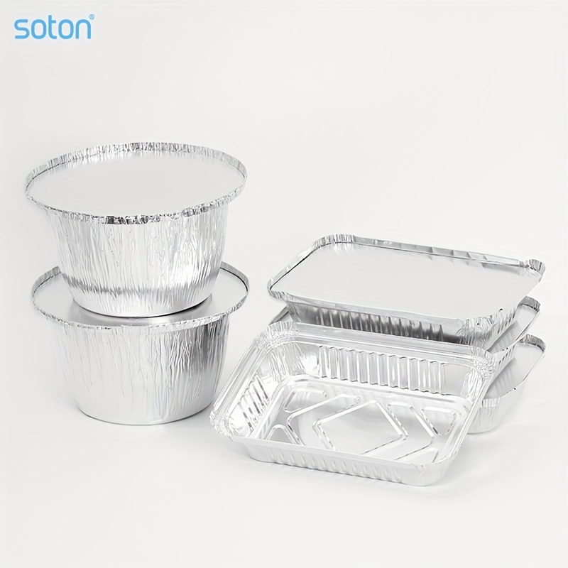 Aluminum Pans With Clear Plastic Lids, Disposable Cookware, Takeout Trays  With Lids - To Go Disposable Food Containers For Restaurants & Catering -  Temu United Arab Emirates