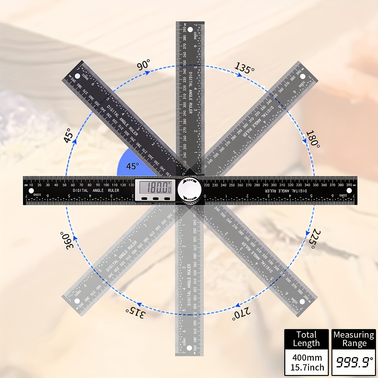 Digital Display Angle Ruler, Digital Goniometer Protractor, Vernier  Caliper, Level Ruler, Ruler, Used For Home  Improvement/woodworking/construction/diy Angle Measuring Tools - Temu  United Arab Emirates