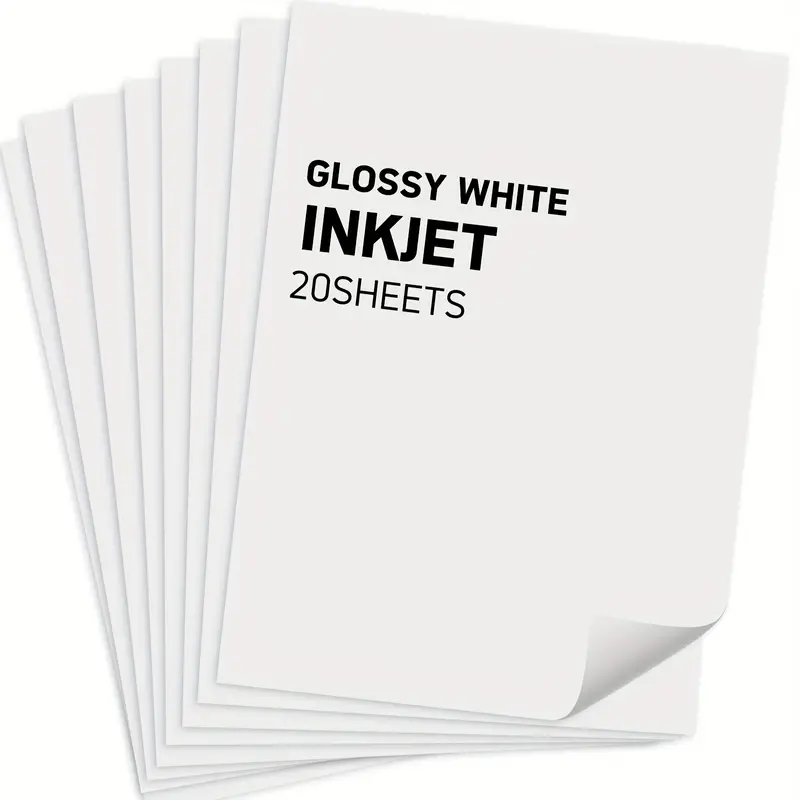 Glossy Sticker Paper For Inkjet And Laser Printer - Temu