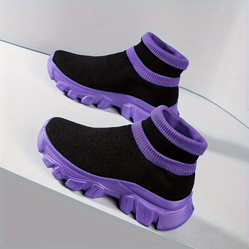 Fashionable Socks Shoes, Solid Color, Soft Sole, Unisex (for Casual Sports  Wear)