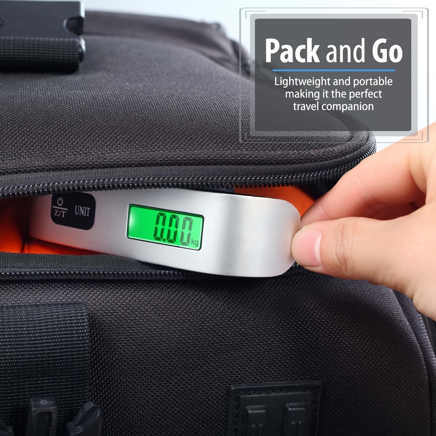 Báscula de peso de equipaje para maleta de viaje, balanza portátil de mano  ligera, pantalla Digital LCD, 2 pilas AAA alimentadas Q84D - AliExpress