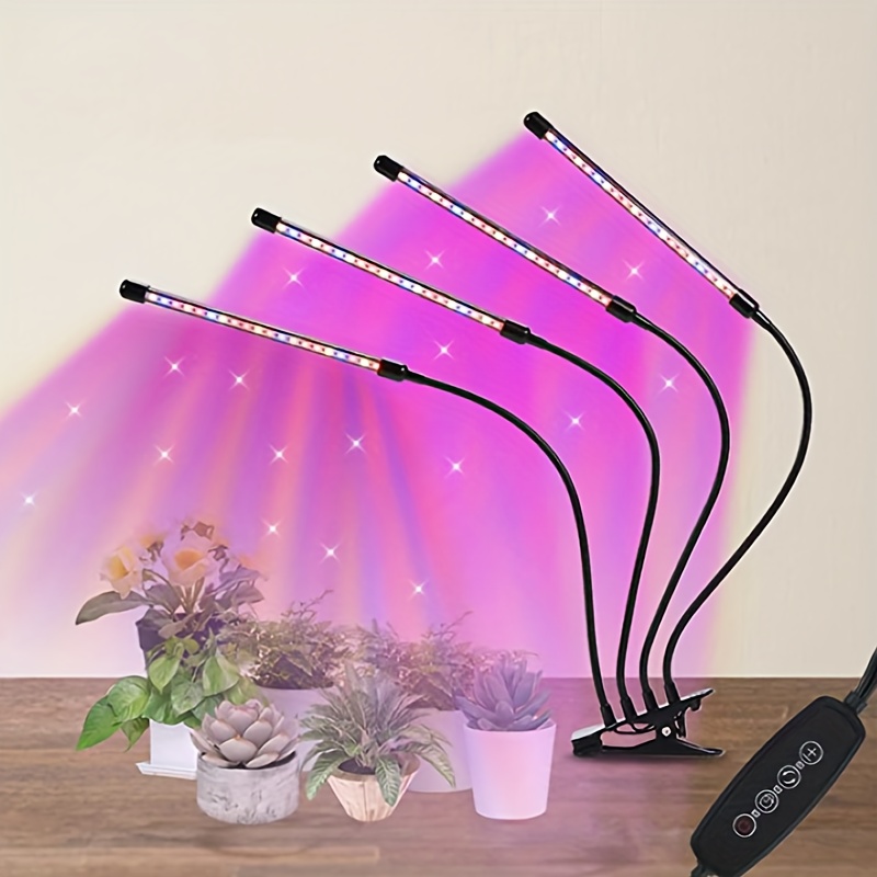 LEOTER Grow Light for Indoor Plants - Upgraded Version 80 LED Lamps with  Full Spectrum & Red Blue Spectrum, 3/9/12H Timer, 10 Dimmable Level