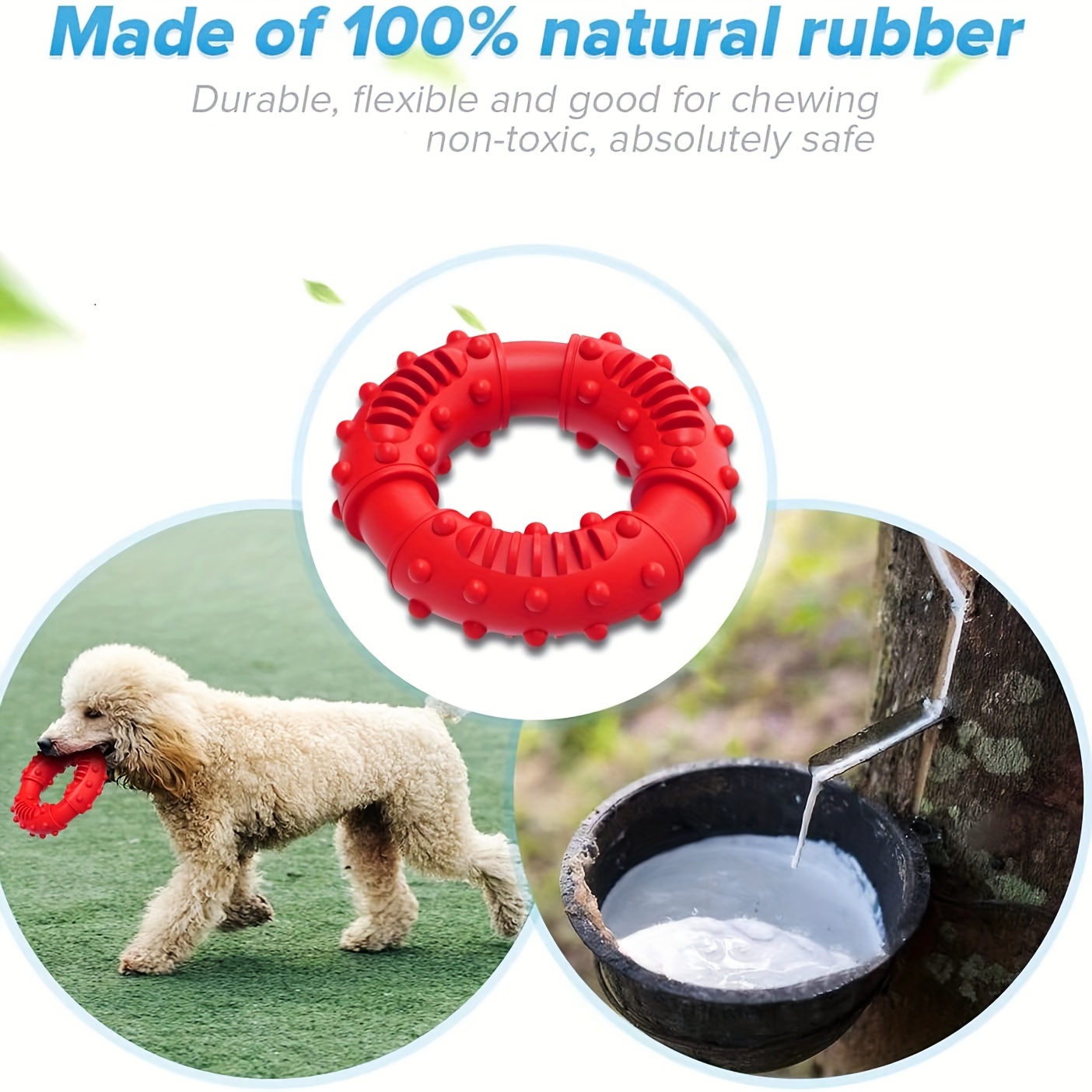 1Pcs Dog Chew Toys for Aggressive Chewers Large Breed Non-Toxic Natural Rubber Durable Indestructible Dog Toy Tough Durable Puppy Chew Toy for Medium/