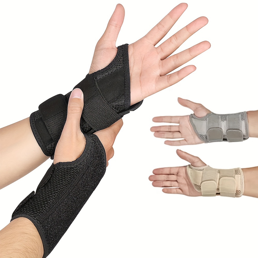 Wrist Brace Carpal Tunnel, Wrist Support Stabilizer Wrist Protector for  Left and Right Hand with Removable Splint and Adjustable Elastic Straps for