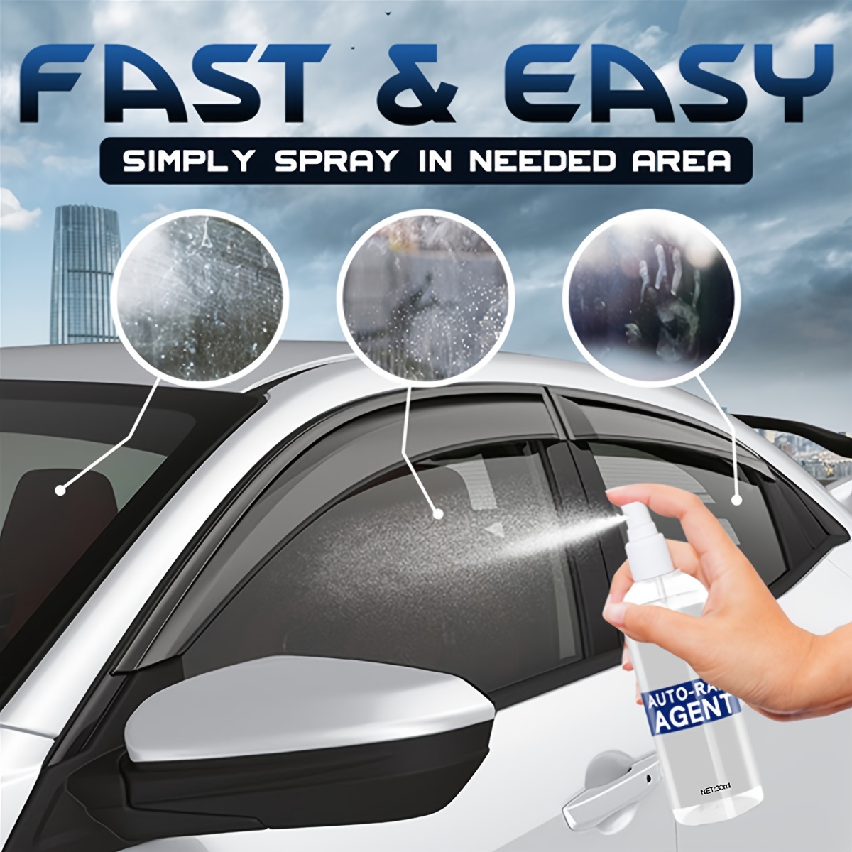 1pc Car Glass Waterproof Coating Agent Anti Fog Rain Repellent